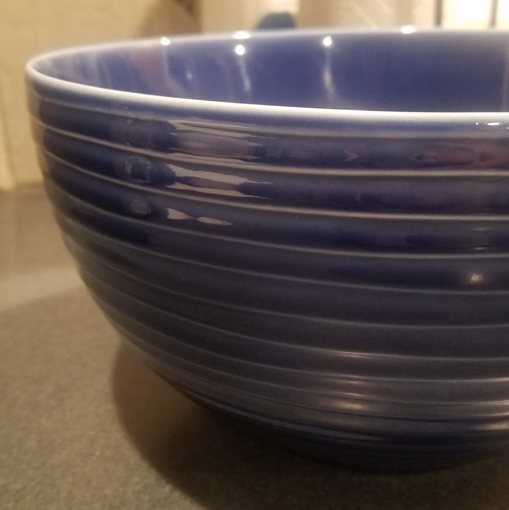 Beautiful cobalt blue salad bowl
